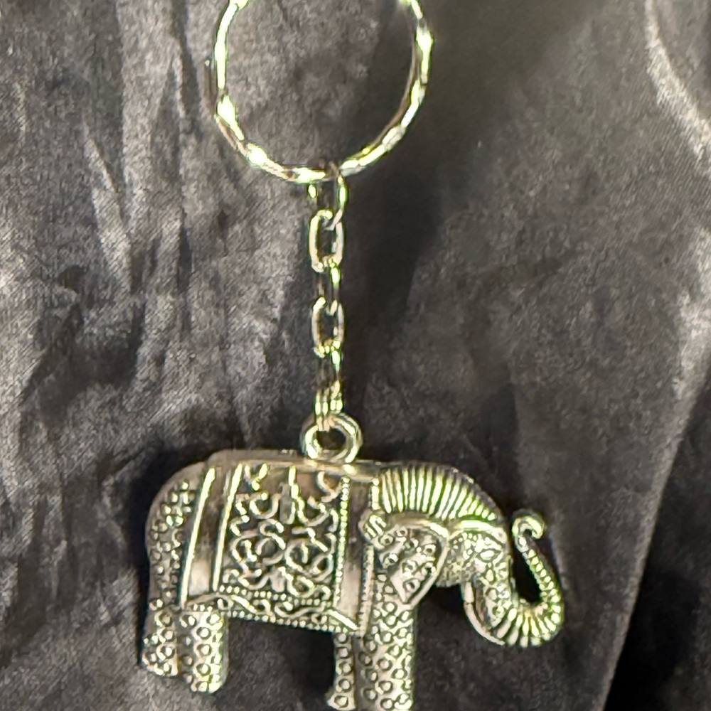Stainless Steel Elephant Keychain